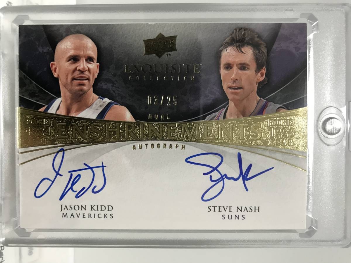 NBA JASON KIDD STEVE NASH DUAL AUTO 2008 09 UD BASKETBALL ENSHRINEMENTS Autograp NBA JASON KIDD STEVE NASH DUAL AUTO 2008 09 UD BASKETBALL ENSHRINEMENTS Autograp