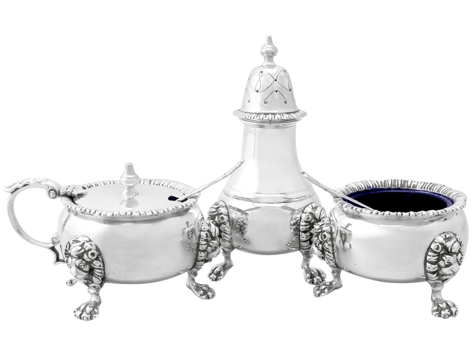 Vintage Sterling Silver Condiment Set 