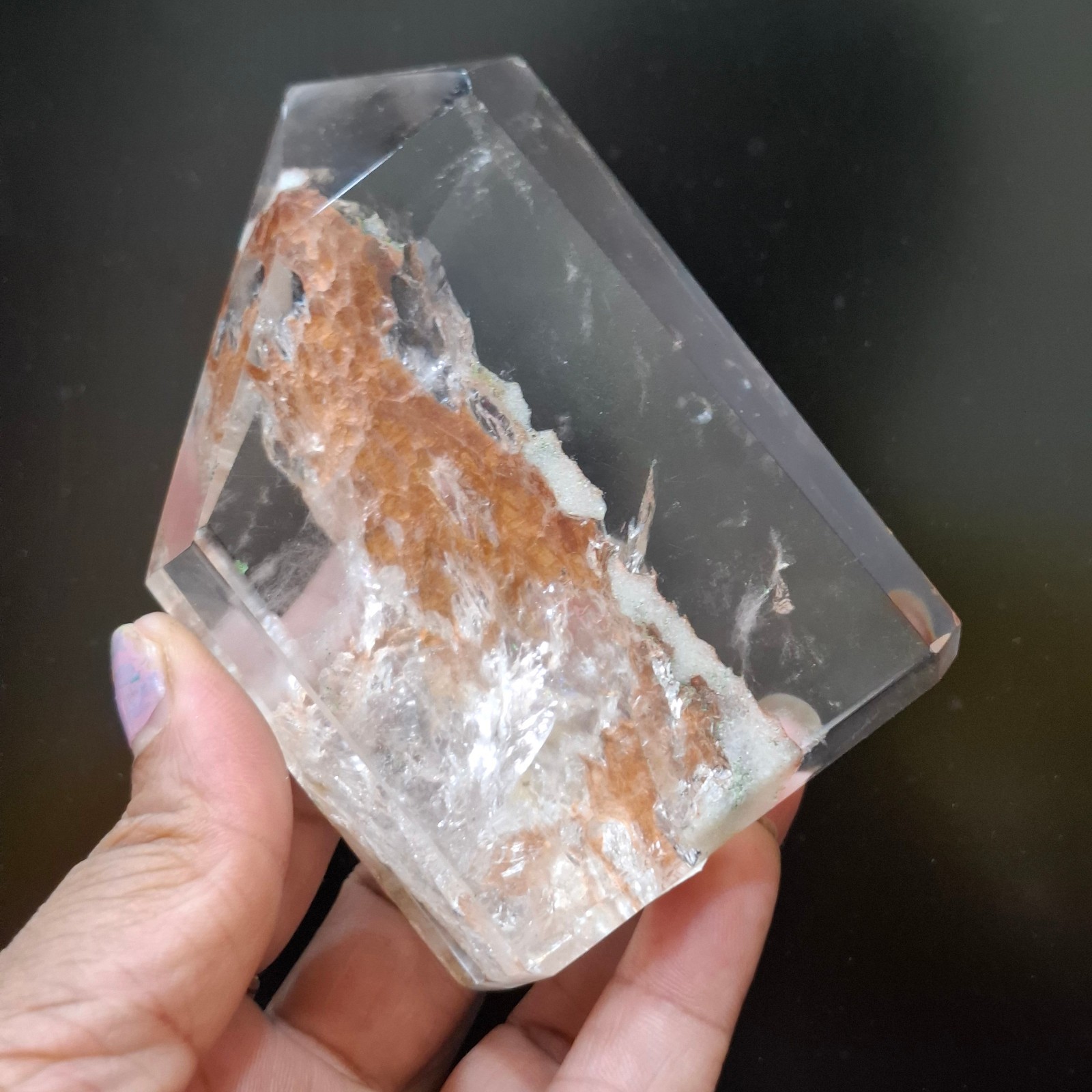 Natural Satyaloka Crystal Rainbow Quartz With Red Lithium Quartz 234 Gram Natural Satyaloka Crystal Rainbow Quartz With Red Lithium Quartz 234 Gram