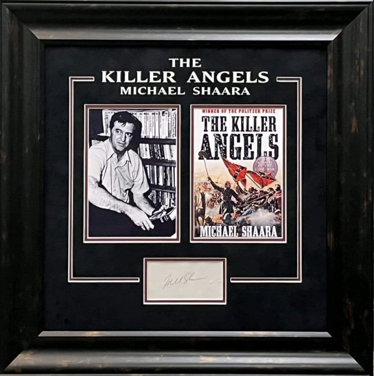 Michael Shaara The Killer Angels Gettysburg Autho Signed Autograph Photo Display Michael Shaara The Killer Angels Gettysburg Autho Signed Autograph Photo Display