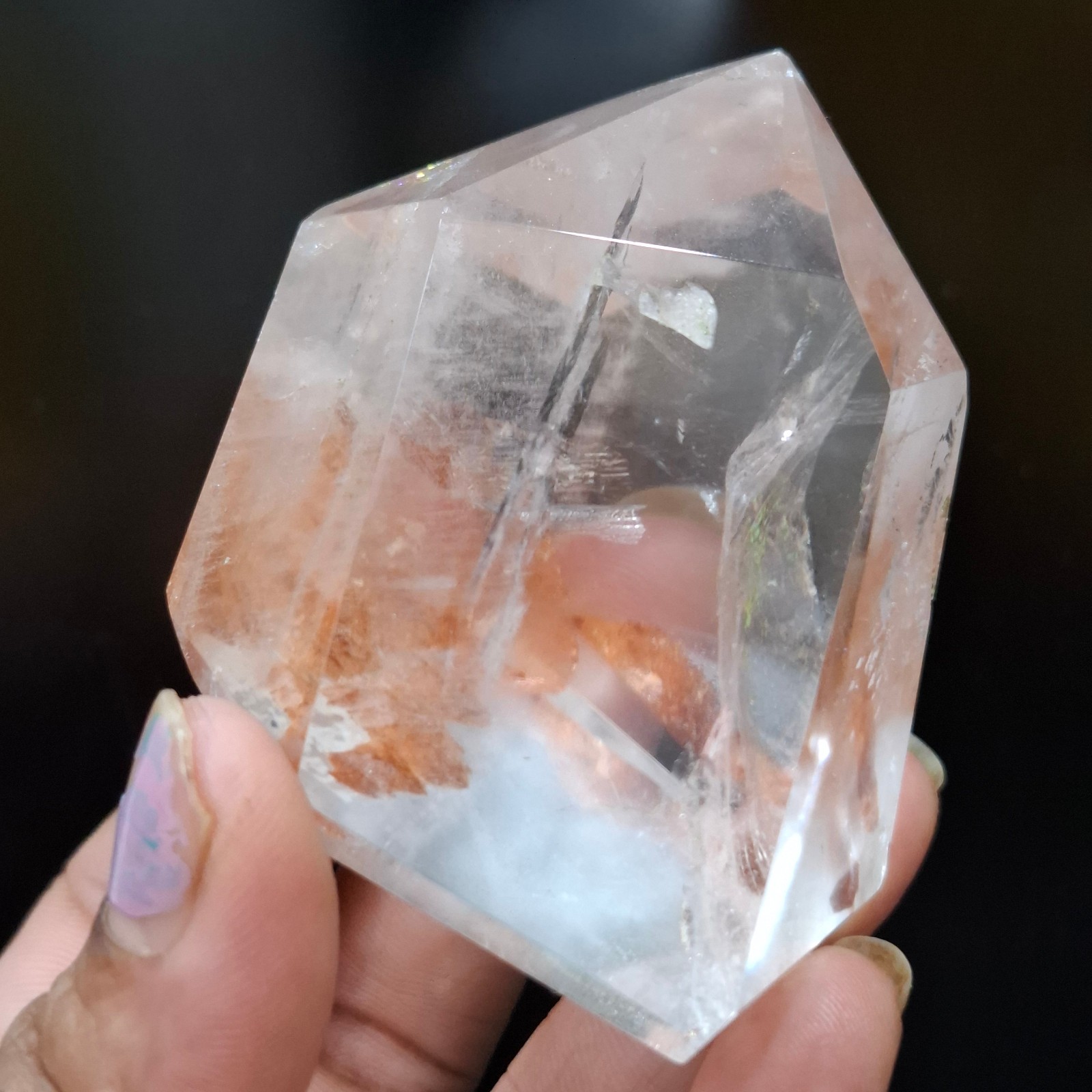 Natural Satyaloka Crystal Rainbow Quartz With Red Lithium Quartz 146 Gram Natural Satyaloka Crystal Rainbow Quartz With Red Lithium Quartz 146 Gram