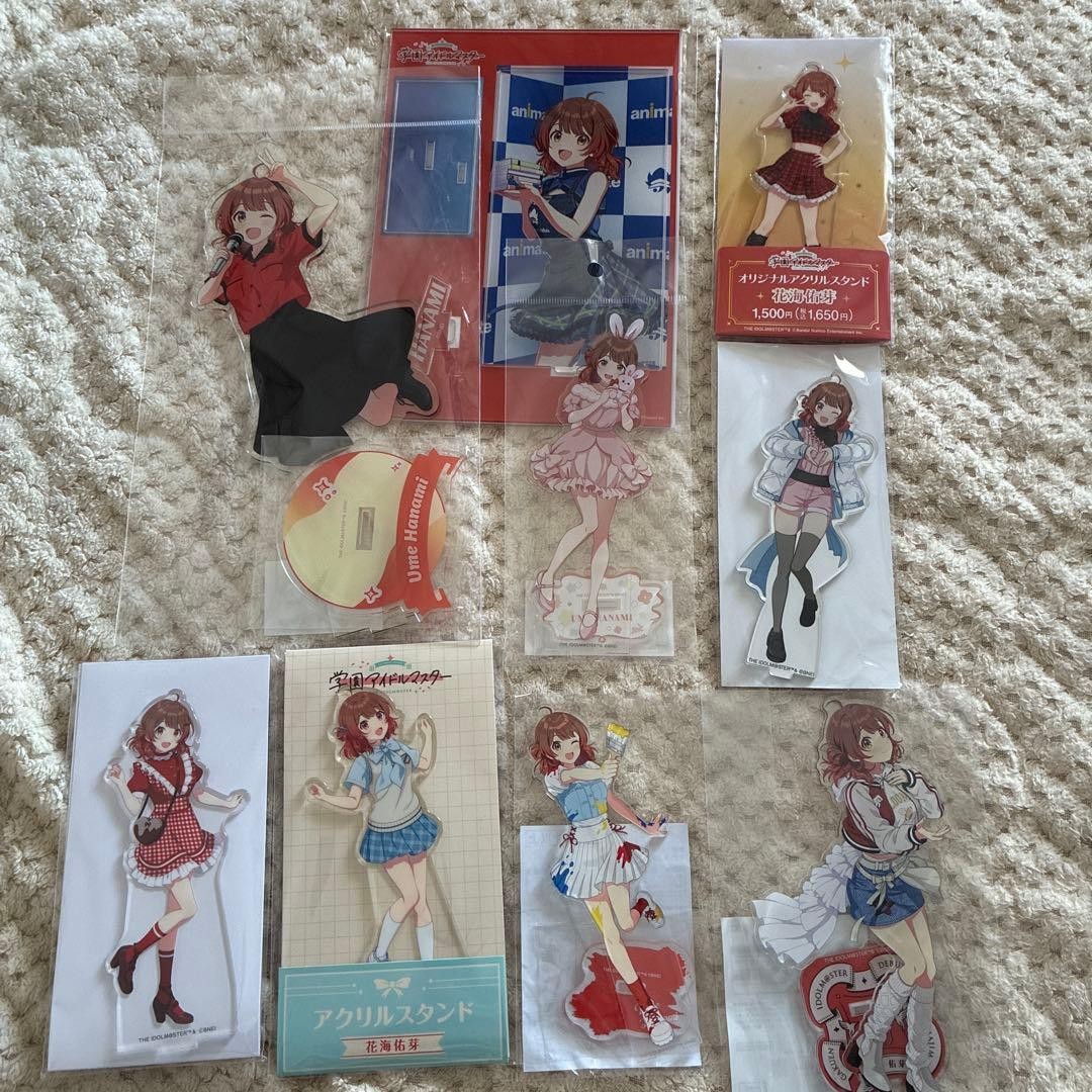 Gakuen Idolmaster Ume Hanami Acrylic Stand Badge Set Collectible Japan Anime Gakuen Idolmaster Ume Hanami Acrylic Stand Badge Set Collectible Japan Anime