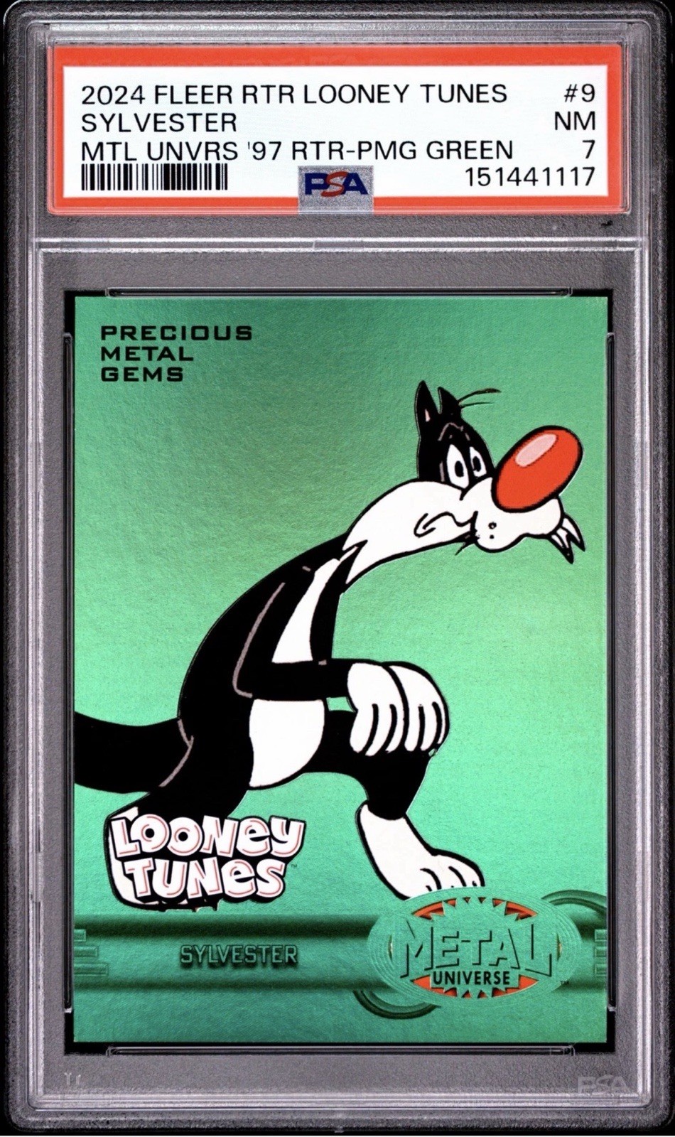 2024 FLEER LOONEY TUNES METAL UNIVERSE 1997 RETRO PMG SYLVESTER /10 PRECIOUS GEM 2024 FLEER LOONEY TUNES METAL UNIVERSE 1997 RETRO PMG SYLVESTER /10 PRECIOUS GEM