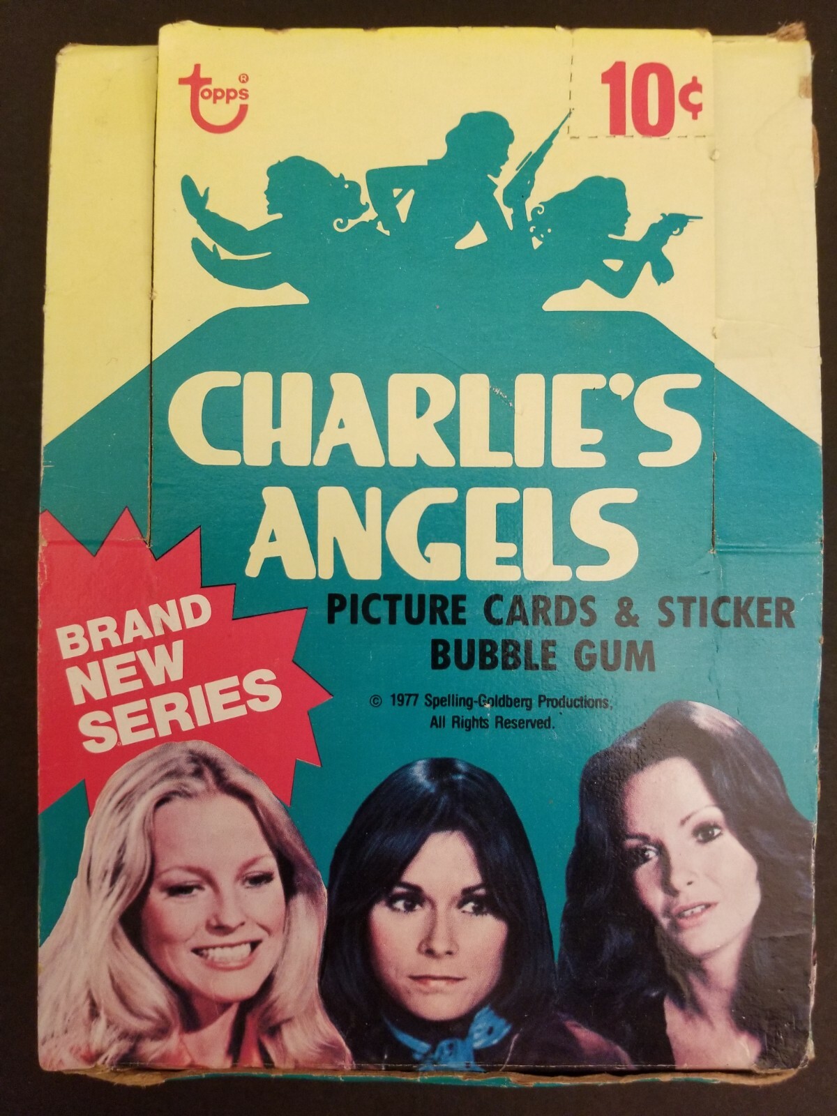 Charlie's Angels trading card / sticker box 36 unopened packs 1977 Topps Charlie's Angels trading card / sticker box 36 unopened packs 1977 Topps