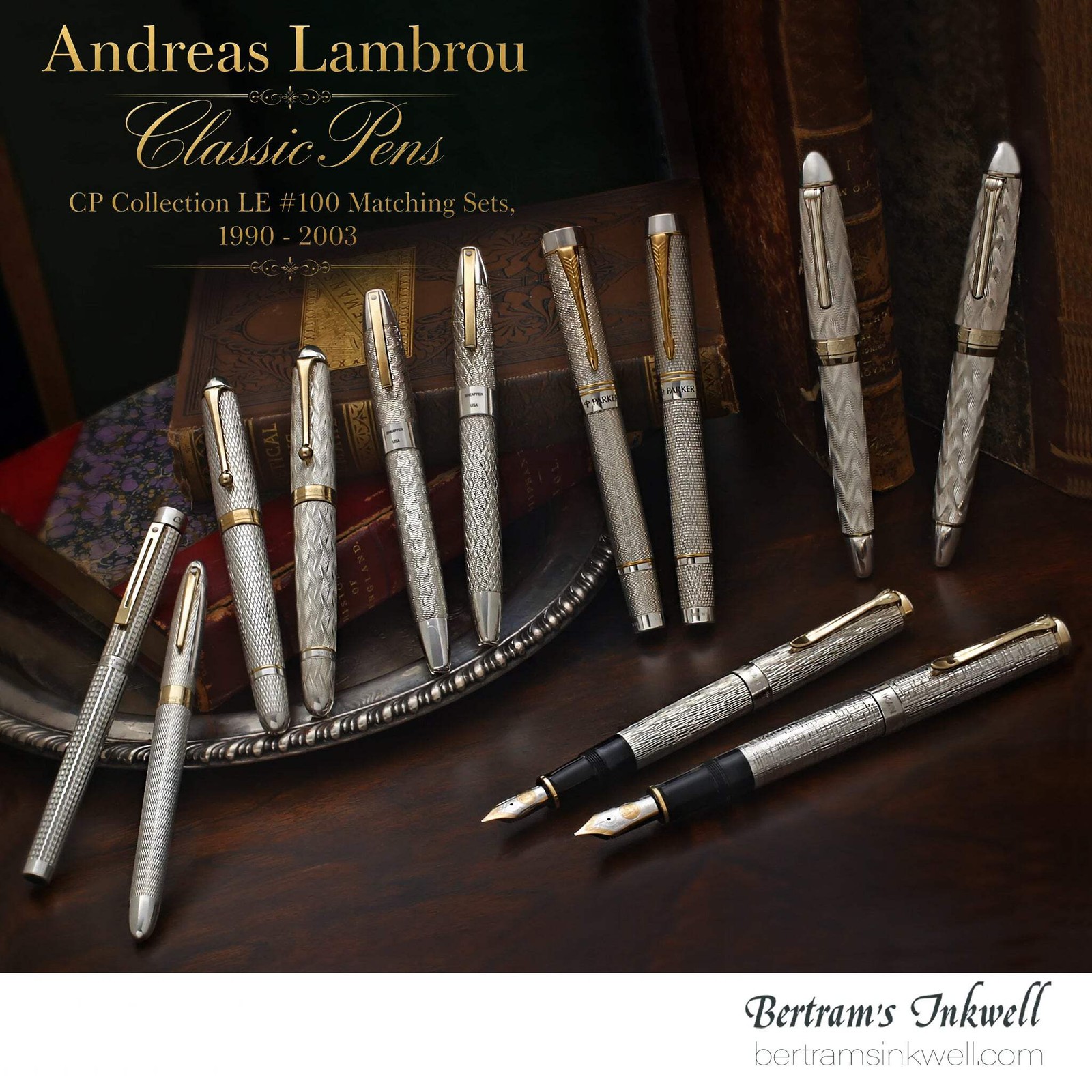 Andreas Lambrou Classic Pens CP Collection LE #100 Matching Sets, 1990 - 2003 Andreas Lambrou Classic Pens CP Collection LE #100 Matching Sets, 1990 - 2003