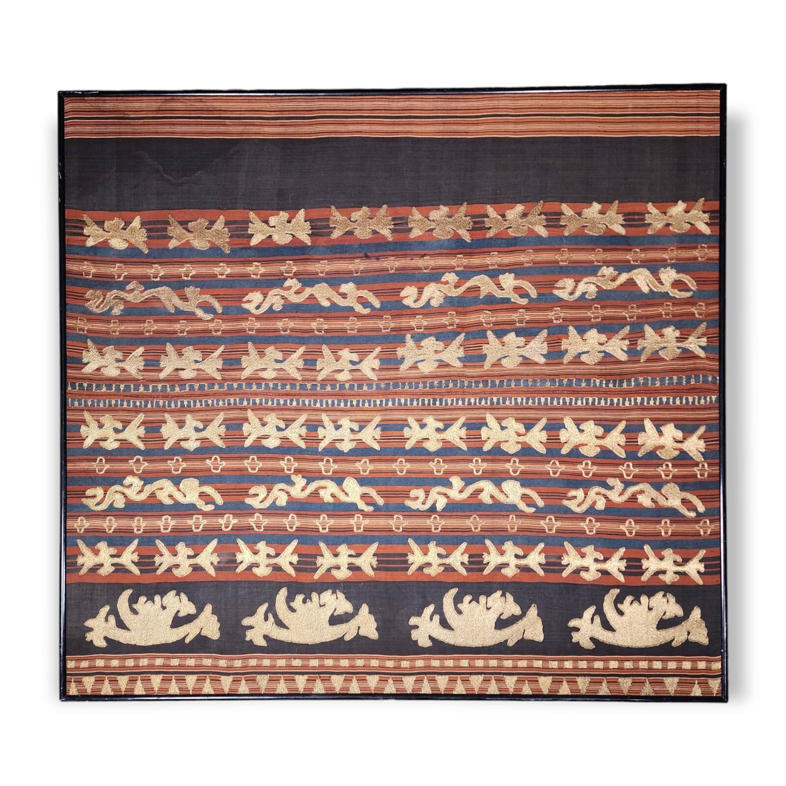 Kain Lampung Indonesian Wedding Sarong with Gold Wire 46.5 Kain Lampung Indonesian Wedding Sarong with Gold Wire 46.5
