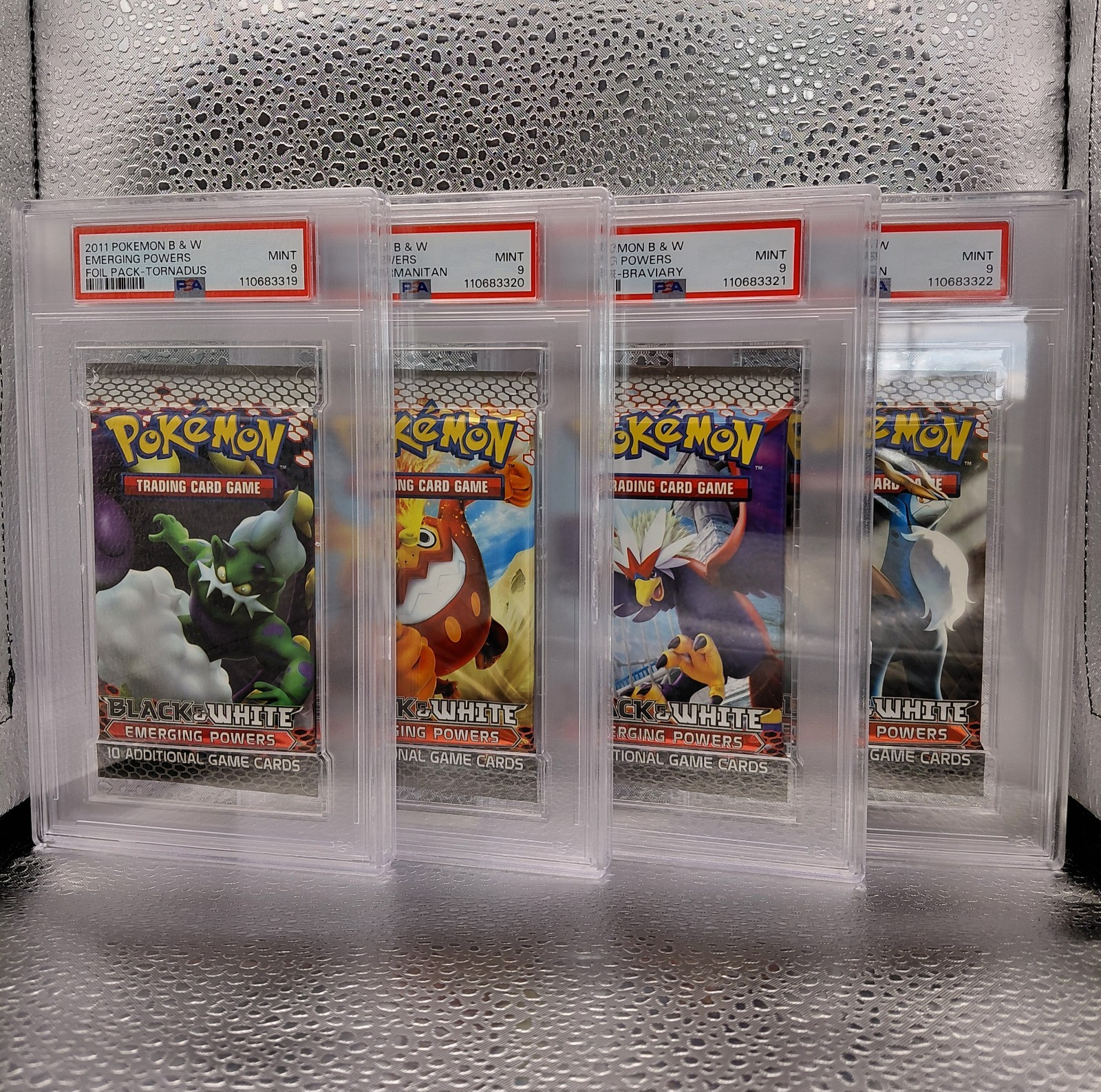 Pokémon Black & White Emerging Powers PSA 9 Booster Pack Sequential Set