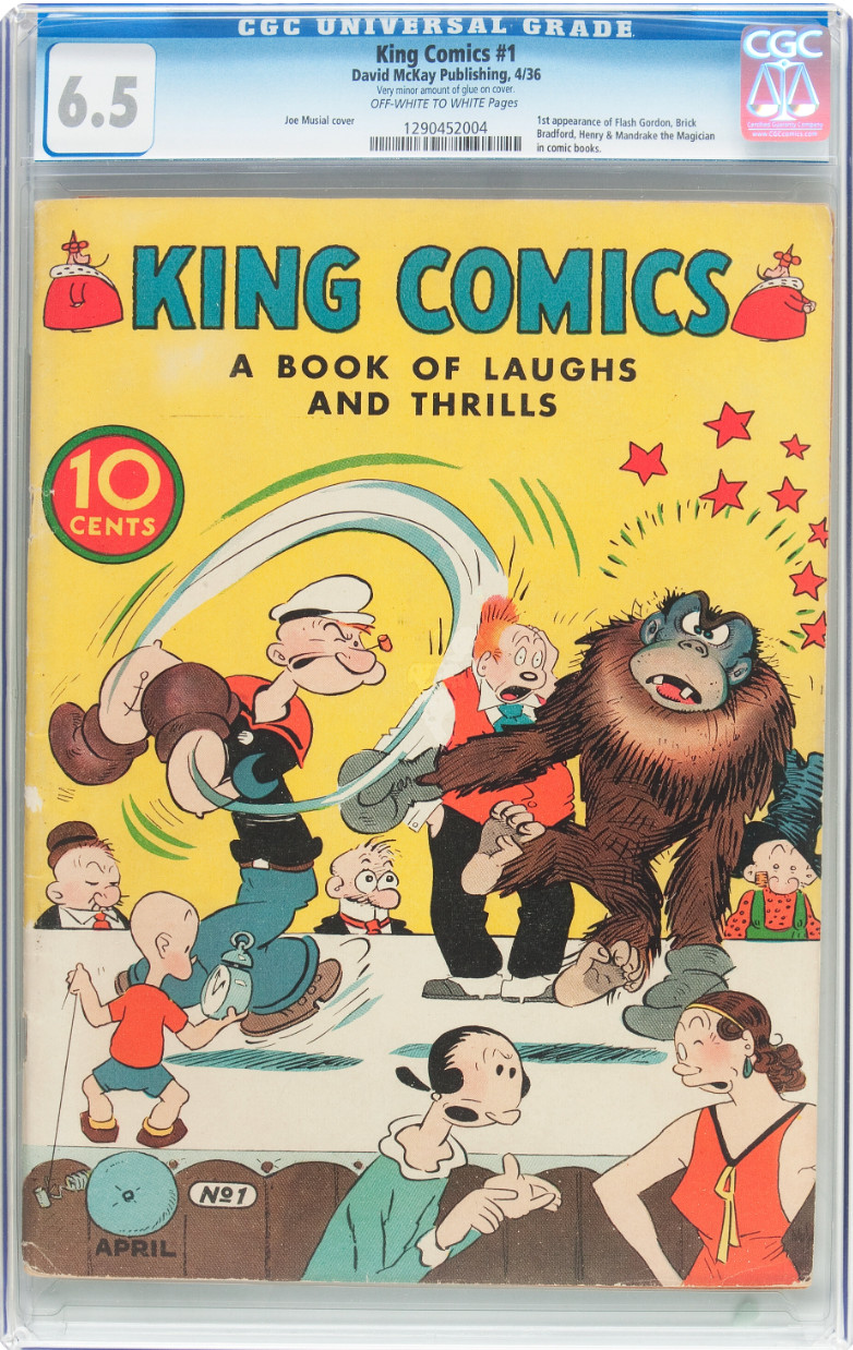 King Comics #1 Highest Graded Copy Popeye 1st App. Flash Gordon 1936 CGC 6.5