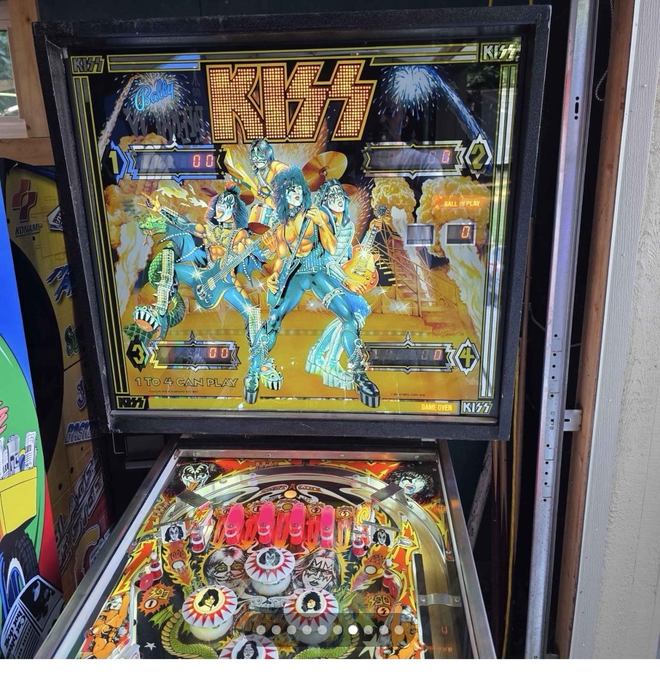 Restored Kiss Pinball Machine. Excellent Shape, Restored With LED Bulbs.