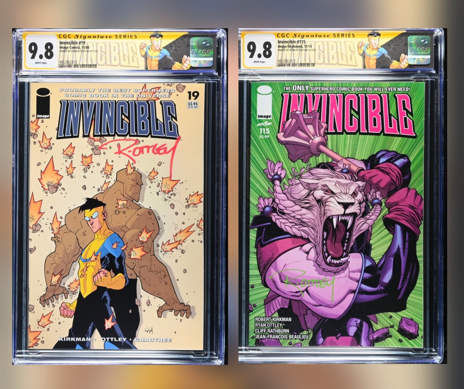 Invincible #19 & #115 CGC 9.8 BATTLE BEAST COLLECTION Invincible #19 & #115 CGC 9.8 BATTLE BEAST COLLECTION