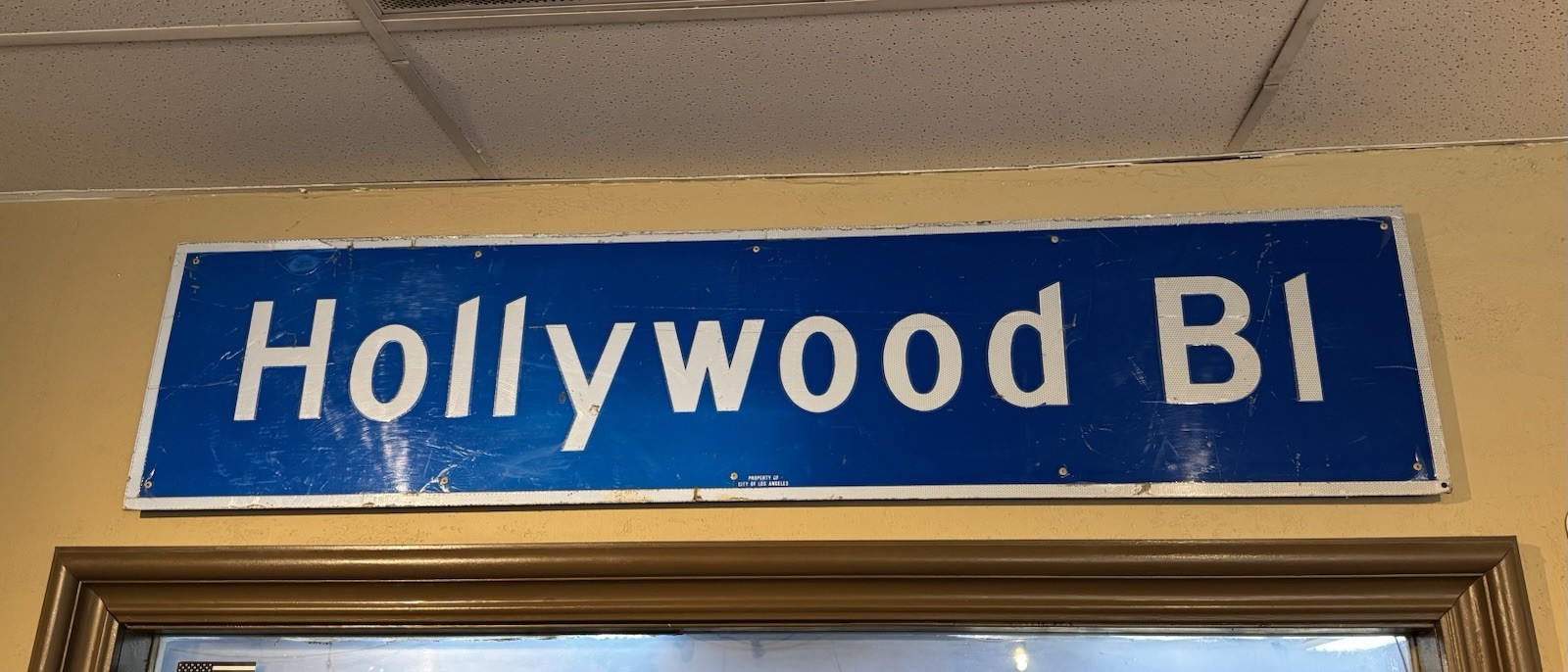 Hollywood Blvd Street Sign Original From Hollywood, Los Angeles.