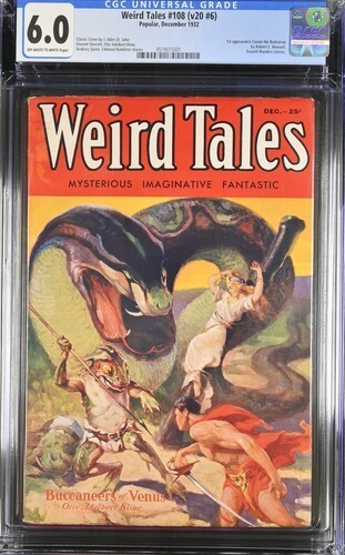 Weird Tales December 1932. First appearance of Conan , CGC 6.0