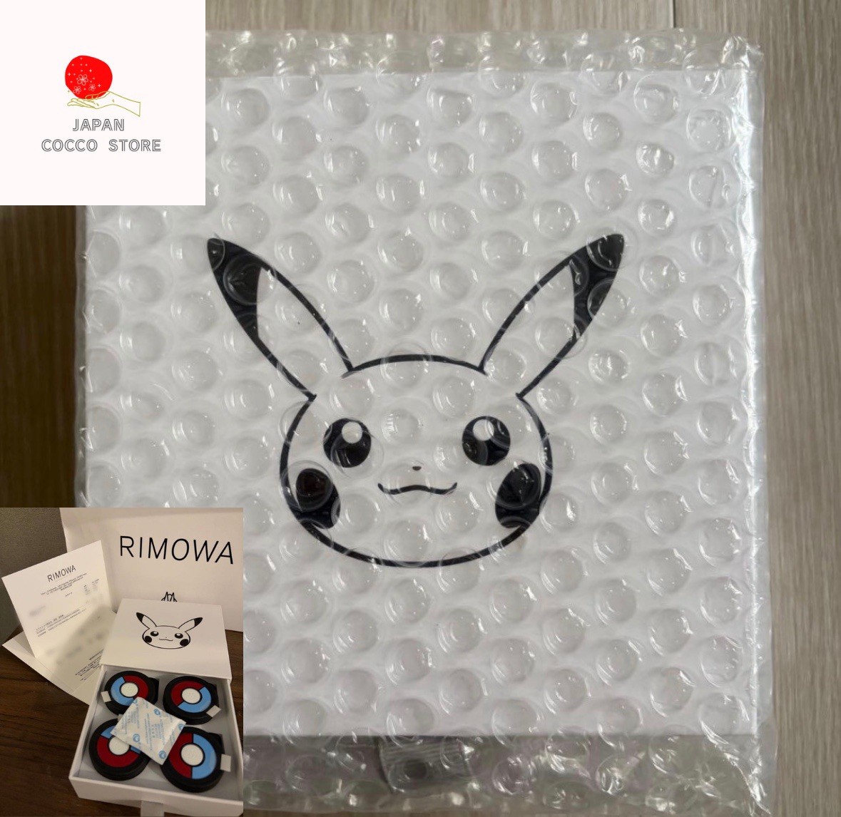 RIMOWA x Pokemon Wheel Set Monster Ball Design For Classic Cabin Suitcase New