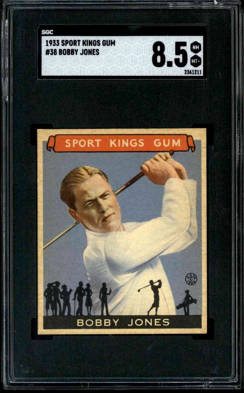 1933 Sport Kings Gum #38 Bobby Jones - SGC 8.5