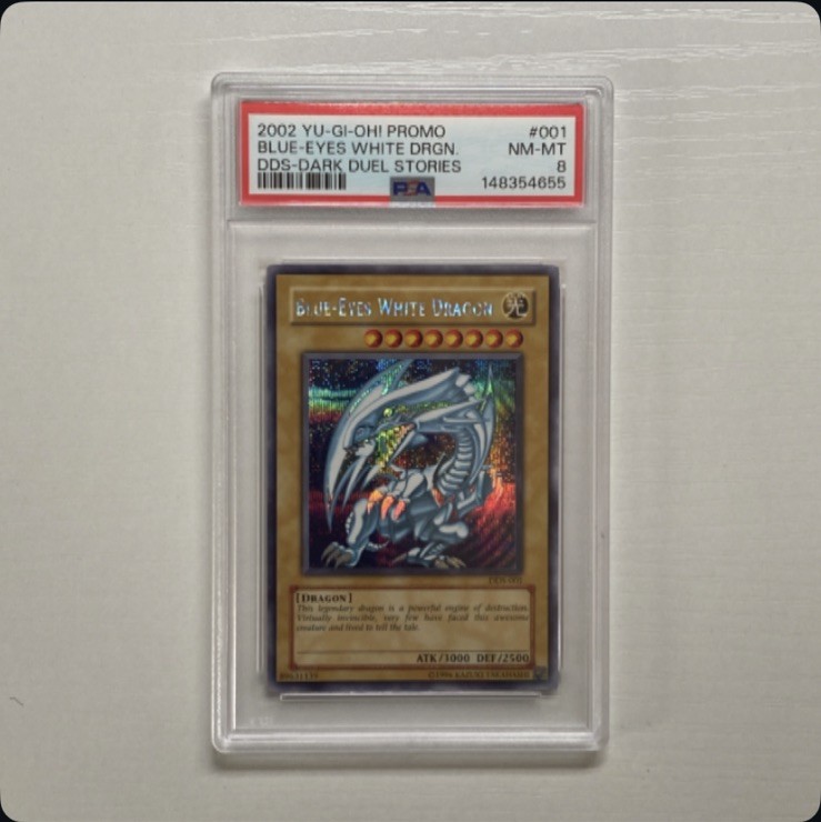Yu-GI-Oh - PSA 8 DDS-001 Blue Eyes White Dragon - 2002 Secret Rare