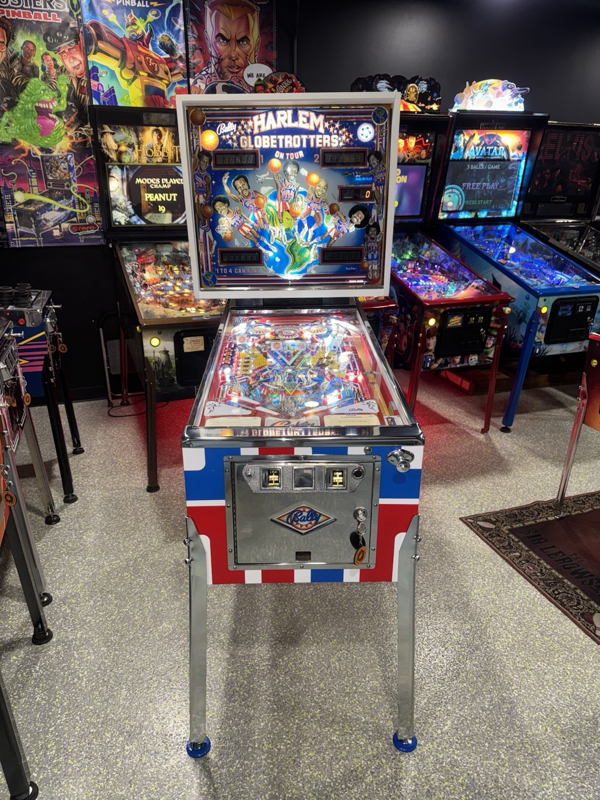Harlem Globetrotters Pinball Machine Bally 1979 Orange County Pinballs 