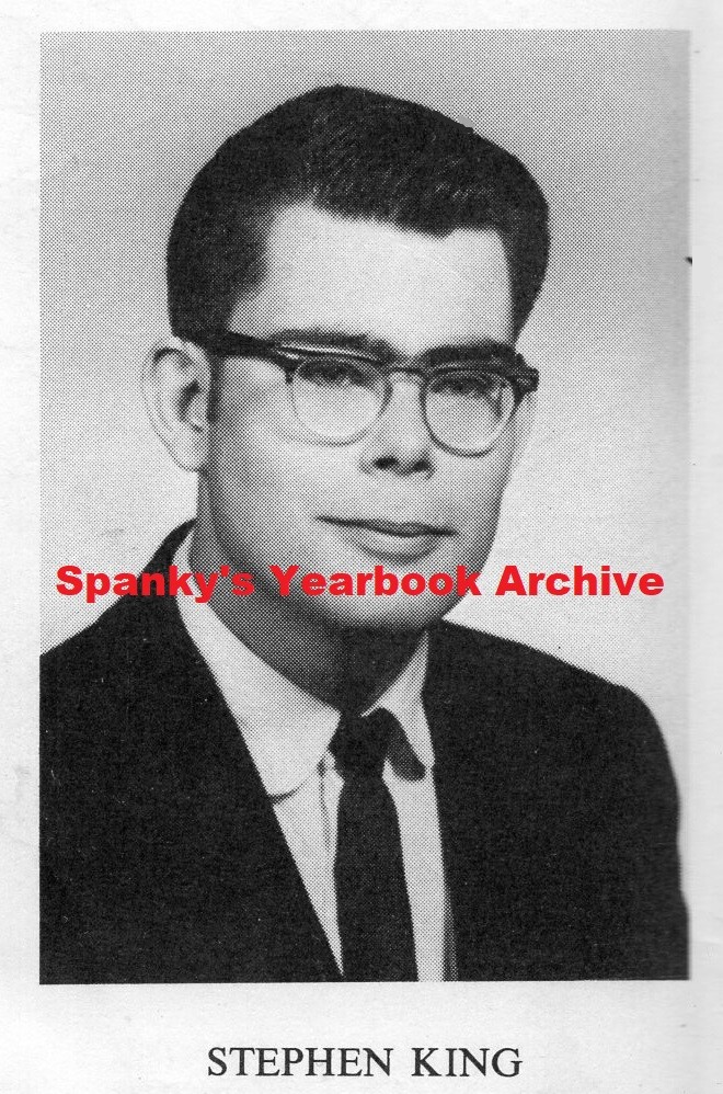 1960s High School Yearbook with sr STEPHEN KING ~ Carrie~The Shining~The Stand++ 1960s High School Yearbook with sr STEPHEN KING ~ Carrie~The Shining~The Stand++