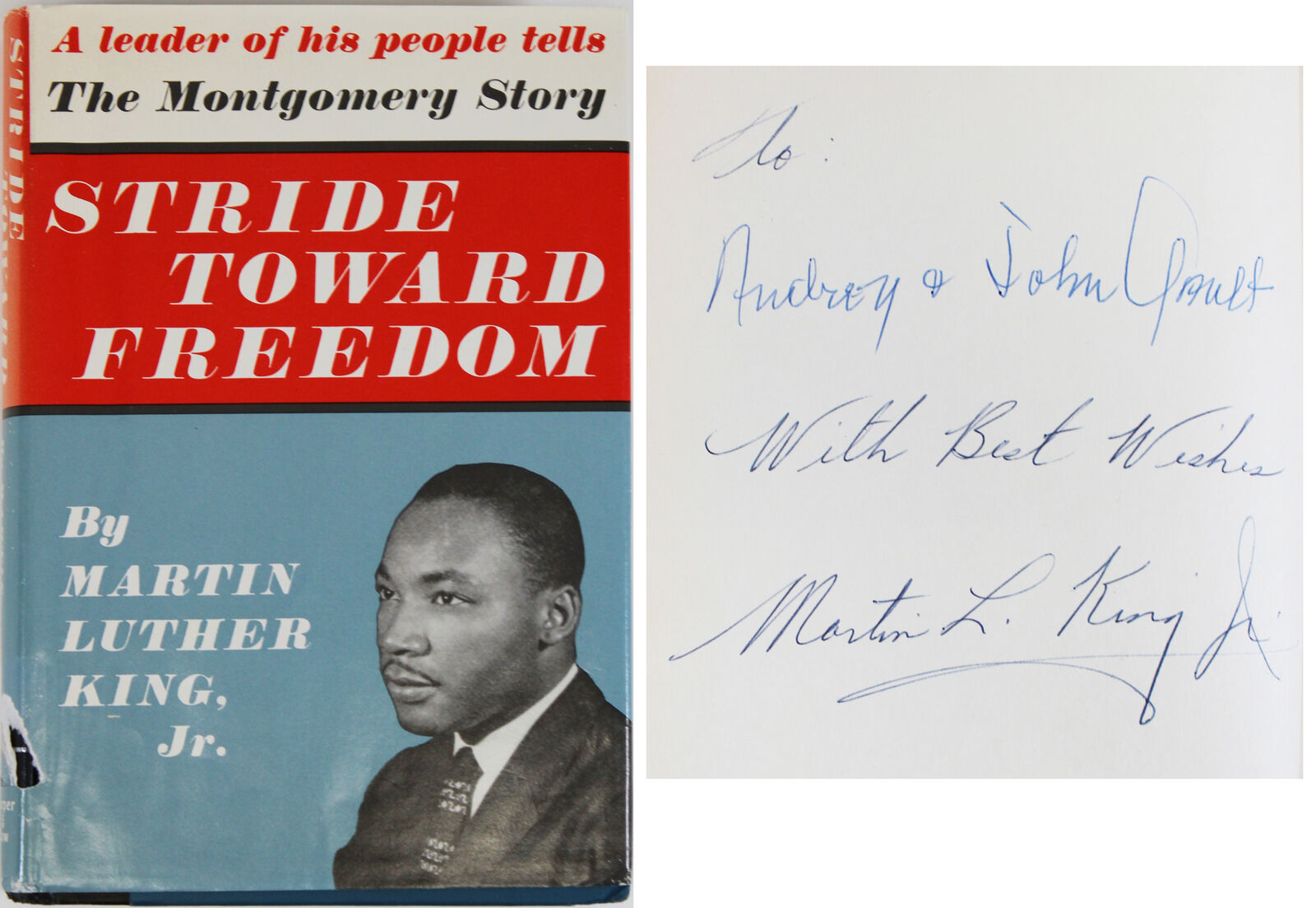 Martin Luther King Jr.  Signed Stride Toward Freedom Hard Cover Book PSA #S08194