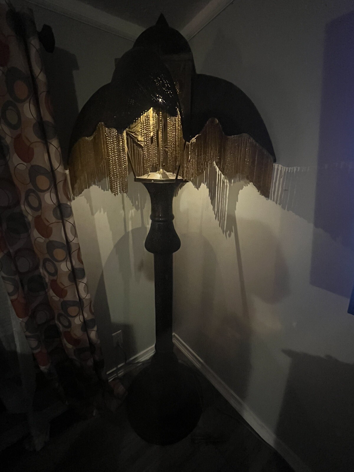 Antique Moorish Brass Floor Lamp. Stunning one-of-a-kind masterpiece.