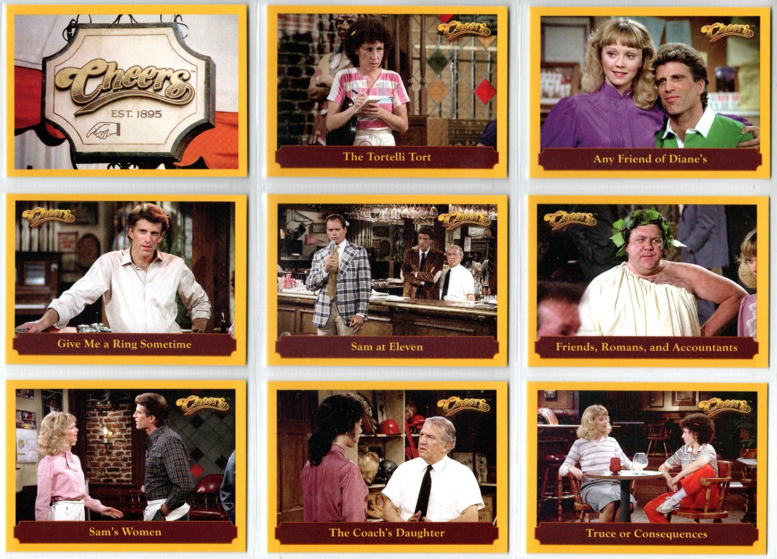 CHEERS PREMIERE EDITION GOLD PARALLEL BASE INSERT TRADING CARD SET (99) #\'D /82 CHEERS PREMIERE EDITION GOLD PARALLEL BASE INSERT TRADING CARD SET (99) #\'D /82