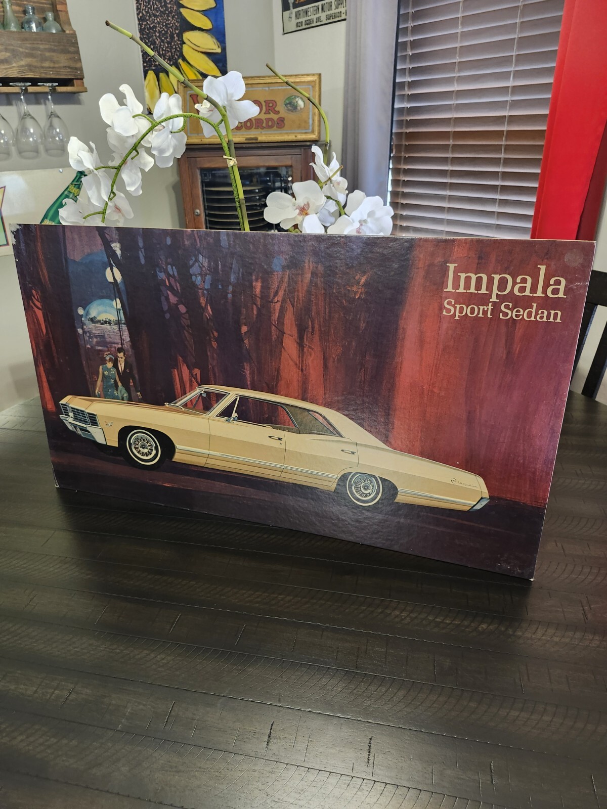 Original 1967 Sport Impala Sedan Dealership Advertising Sign Original 1967 Sport Impala Sedan Dealership Advertising Sign