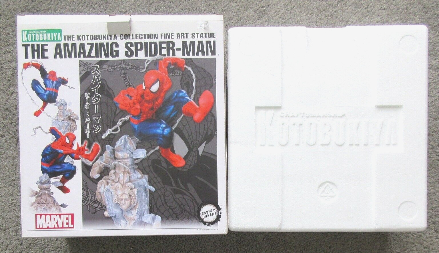 2012 NIB NRFB KOTOBUKIYA SPIDER-MAN UNLEASHED SCULPTURE STATUE /1900 ERICK SOSA