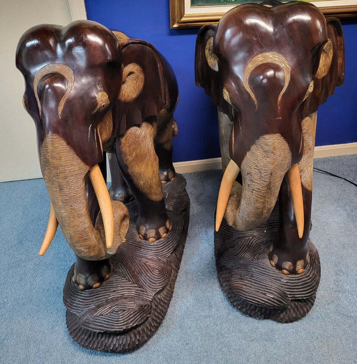 ELEPHANT STATUES HUGE & HEAVY 1960S OR 1970S SUPER HEAVY BEAUTIFUL HIGH END $$$$ ELEPHANT STATUES HUGE & HEAVY 1960S OR 1970S SUPER HEAVY BEAUTIFUL HIGH END $$$$