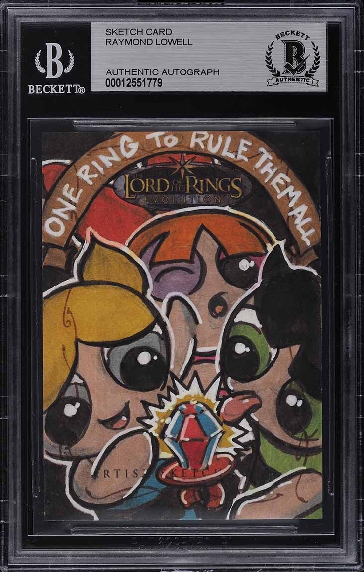 2006 TOPPS LORD OF THE RINGS EVOLUTION POWERPUFF GIRLS SKETCH CARD 1/1 BAS