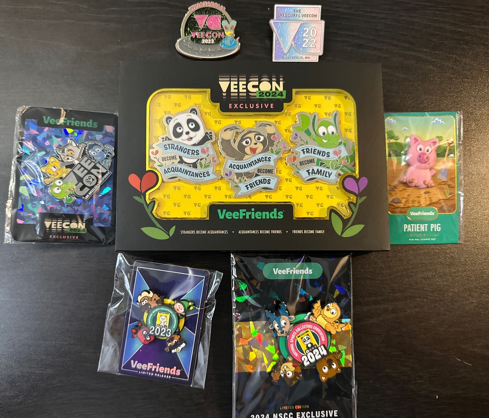 Veefriends Veecon, NSCC, Road to Veecon, Patient Pig Ultimate Pin Set SOLD OUT