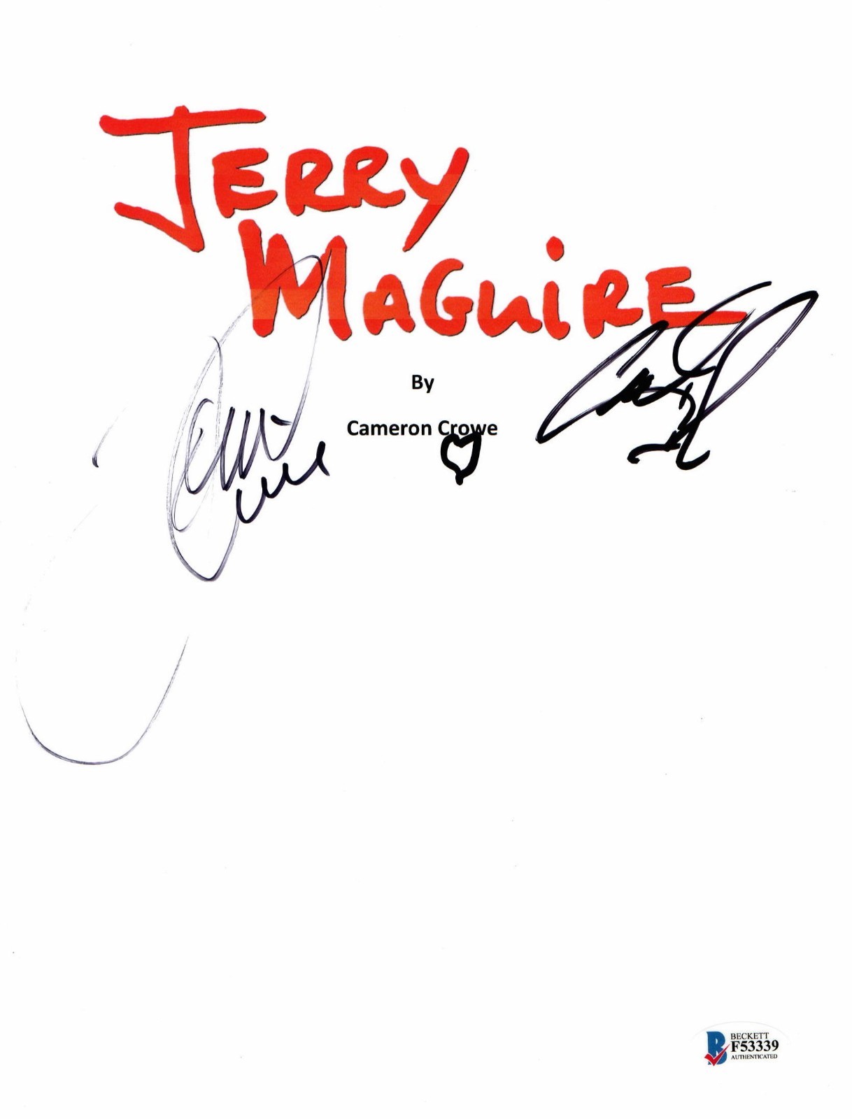 TOM CRUISE & CUBA GOODING JR. SIGNED JERRY MAGUIRE MOVIE SCRIPT BECKETT BAS TOM CRUISE & CUBA GOODING JR. SIGNED JERRY MAGUIRE MOVIE SCRIPT BECKETT BAS