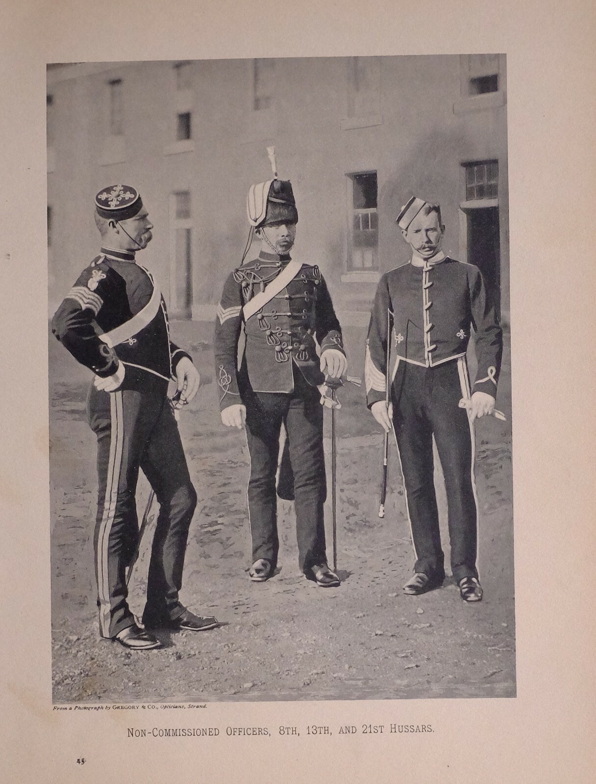 1893 Antique Military Print Unmade Officers 8th 13th & 21st Hussars 1893 Antique Military Print Unmade Officers 8th 13th & 21st Hussars