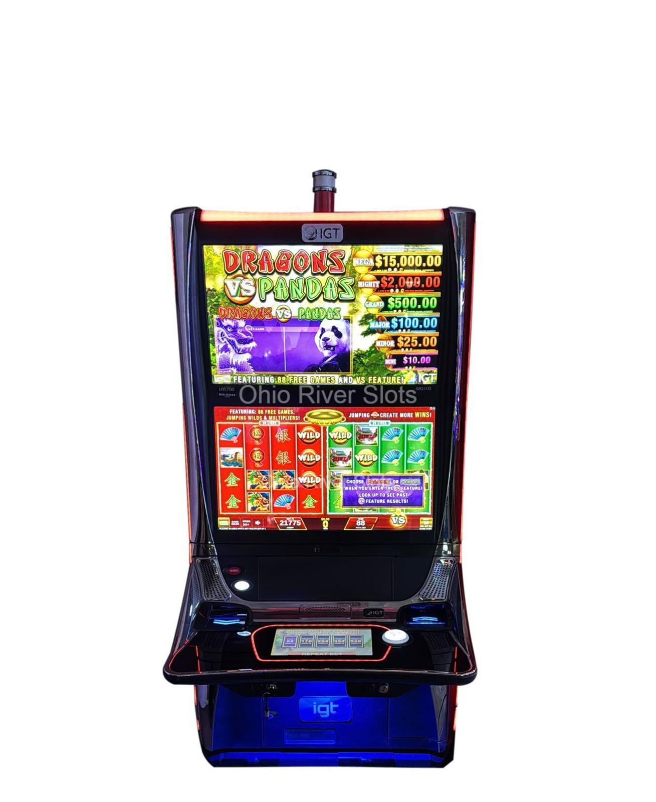 IGT CrystalCore SLOT MACHINE Pandas vs Dragons (Handpay, COINLESS) IGT CrystalCore SLOT MACHINE Pandas vs Dragons (Handpay, COINLESS)