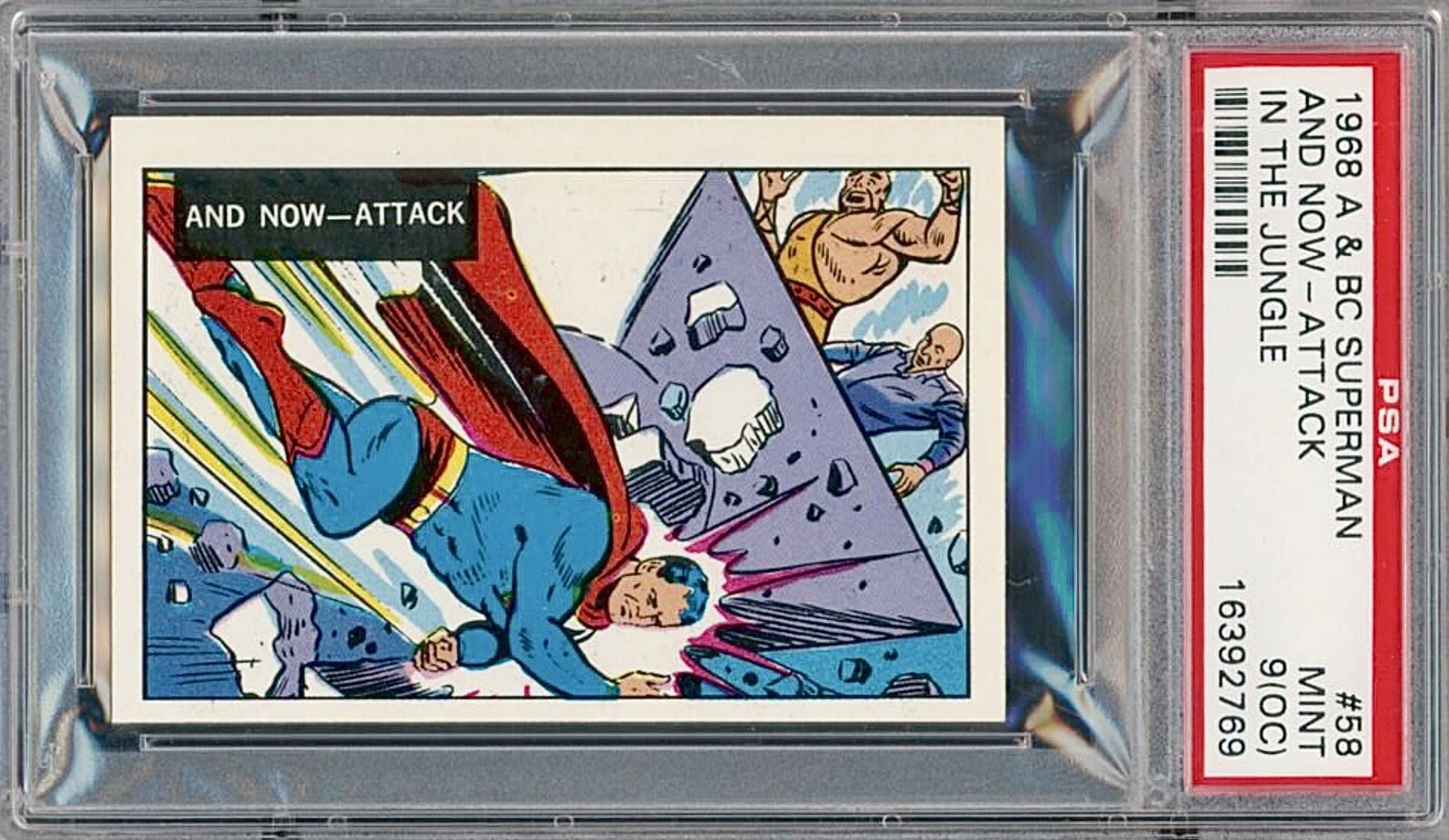 1968 A & BC Superman In The Jungle #58 And Now Attack PSA 9 π POP 2/0^ 1968 A & BC Superman In The Jungle #58 And Now Attack PSA 9 π POP 2/0^