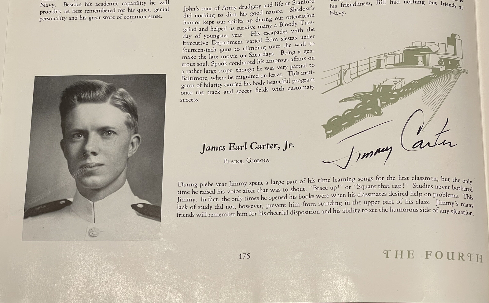 1947 Lucky Bag Yearbook SIGNED BY FORMER PRESIDENT JIMMY CARTER US Naval Academy