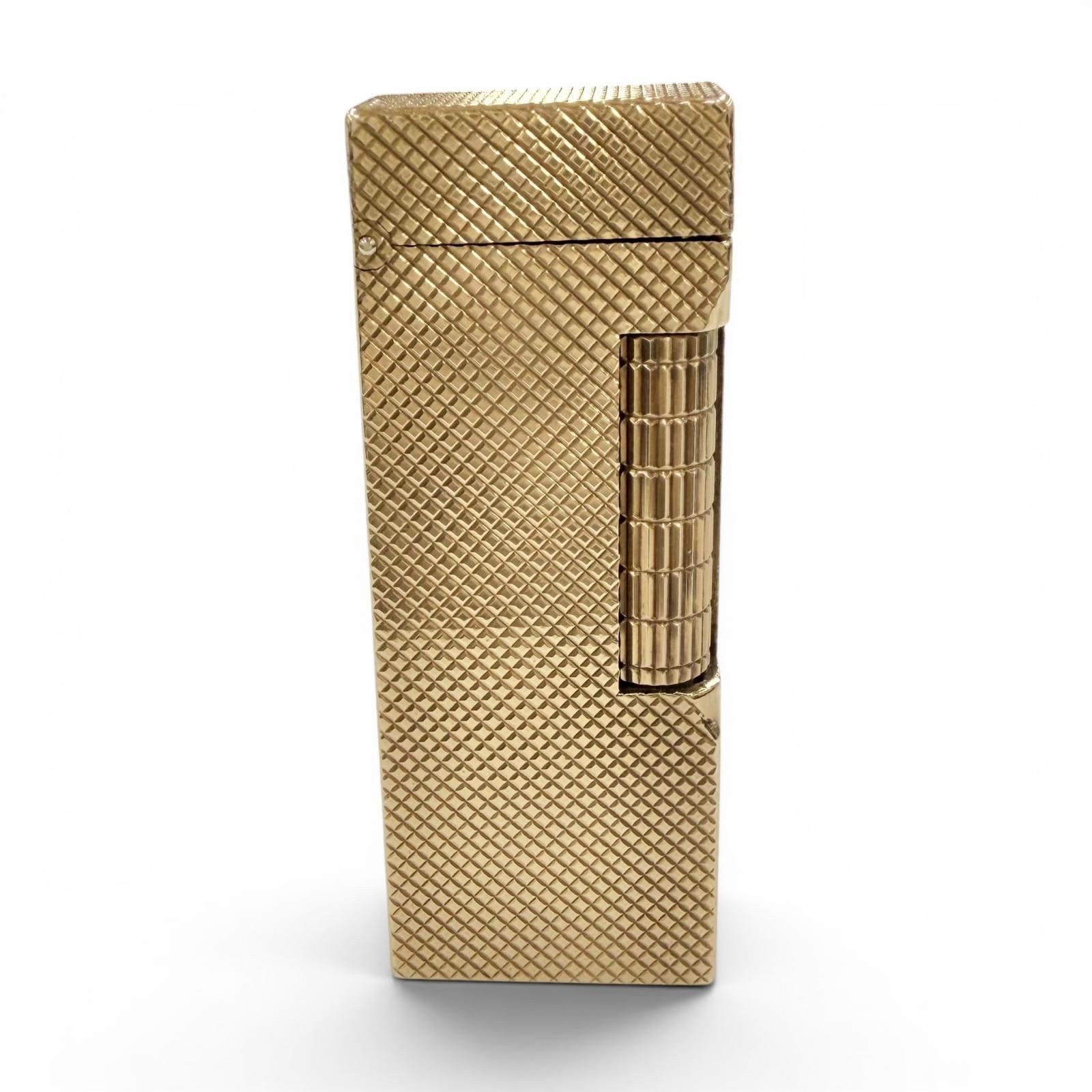 Working Dunhill 9K Gold Gas Lighter Roller Style 107.4g