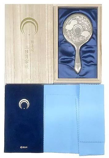 Touken Ranbu Mikazuki Munechika Silver Hand Mirror Miyamoto Shoko Used Touken Ranbu Mikazuki Munechika Silver Hand Mirror Miyamoto Shoko Used