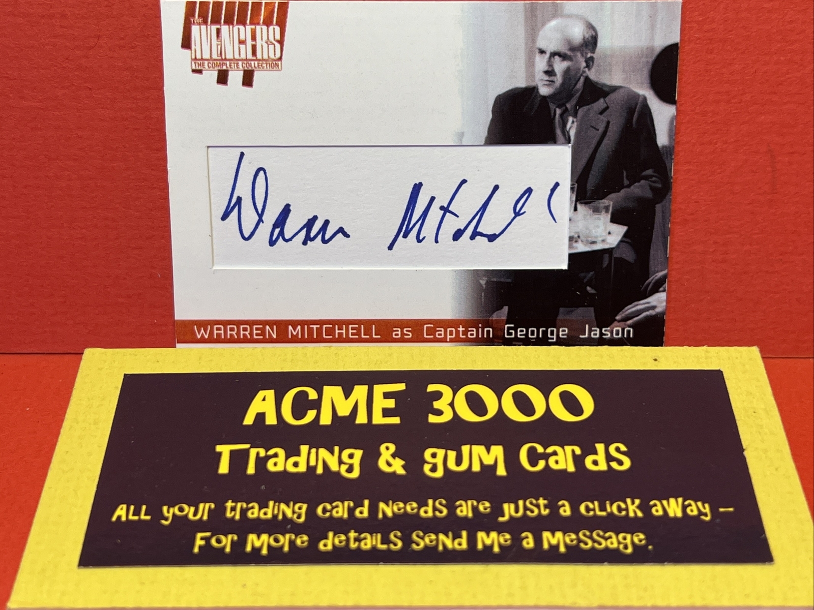 Avengers Complete Collection SERIES 3 WARREN MITCHELL Jason Cut Autograph WM11 Avengers Complete Collection SERIES 3 WARREN MITCHELL Jason Cut Autograph WM11