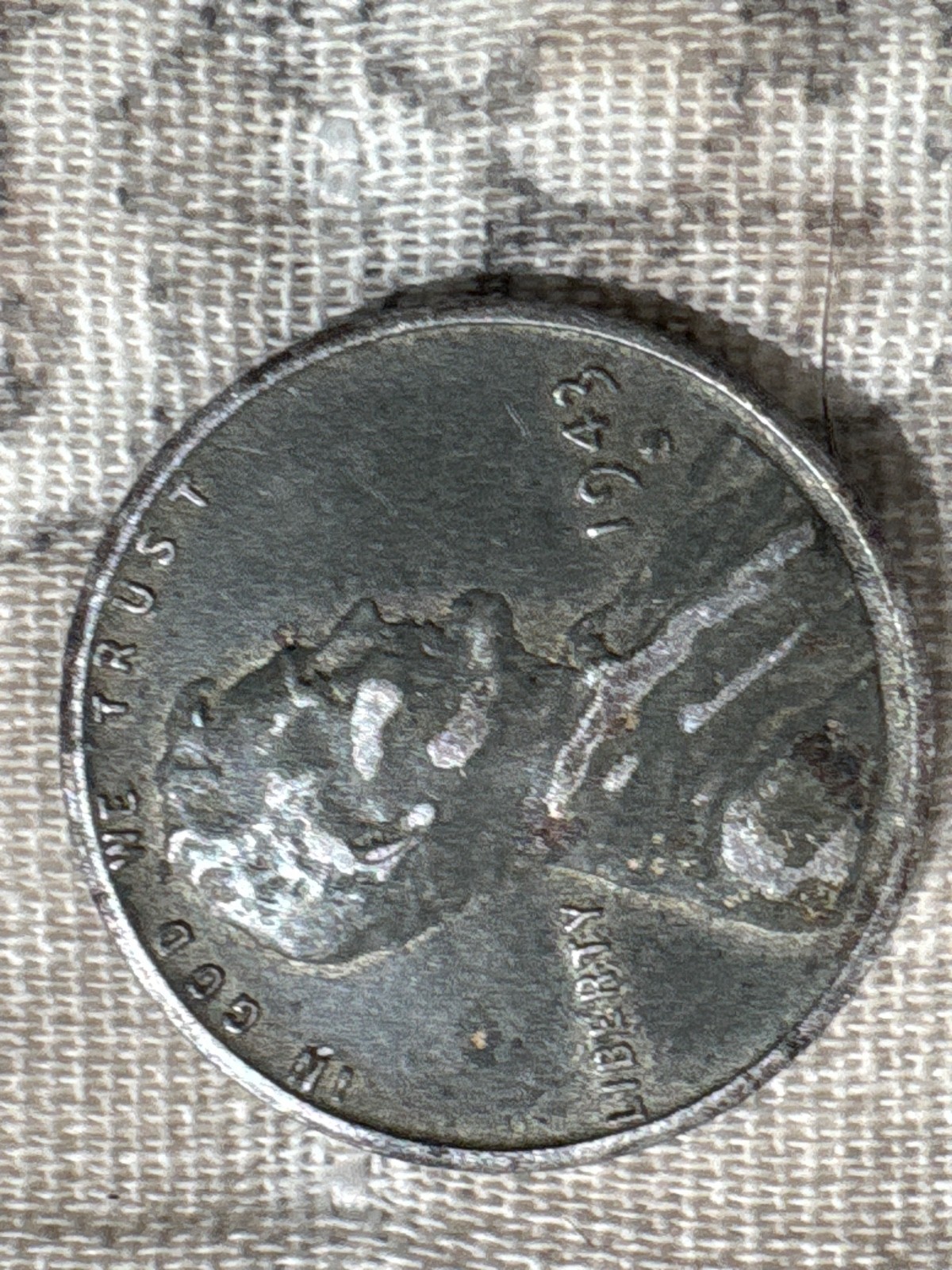 1943 Steel Wheat Penny “S” San Francisco mint mark. Very rare. 1943 Steel Wheat Penny “S” San Francisco mint mark. Very rare.
