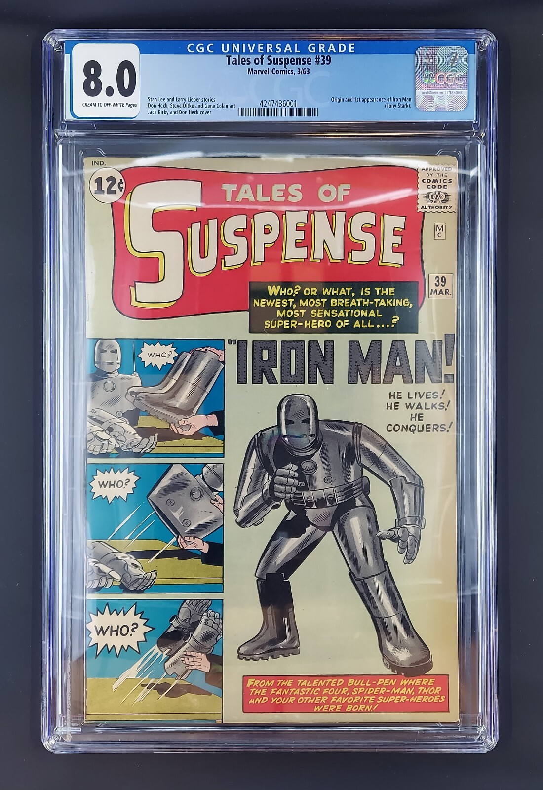 TALES OF SUSPENSE #39 ~ CGC 8.0 C/OW ~ 1st app Iron Man