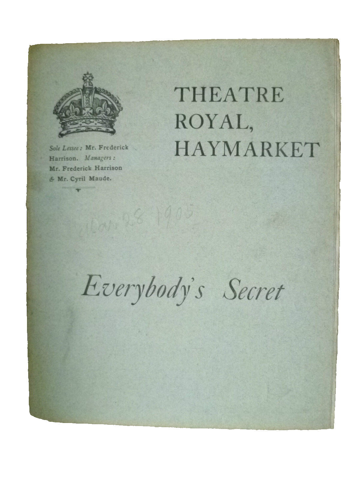 Everybody's Secret & A Case Of Arson Cyril Maude Carlotta Addison Helen Ferrers