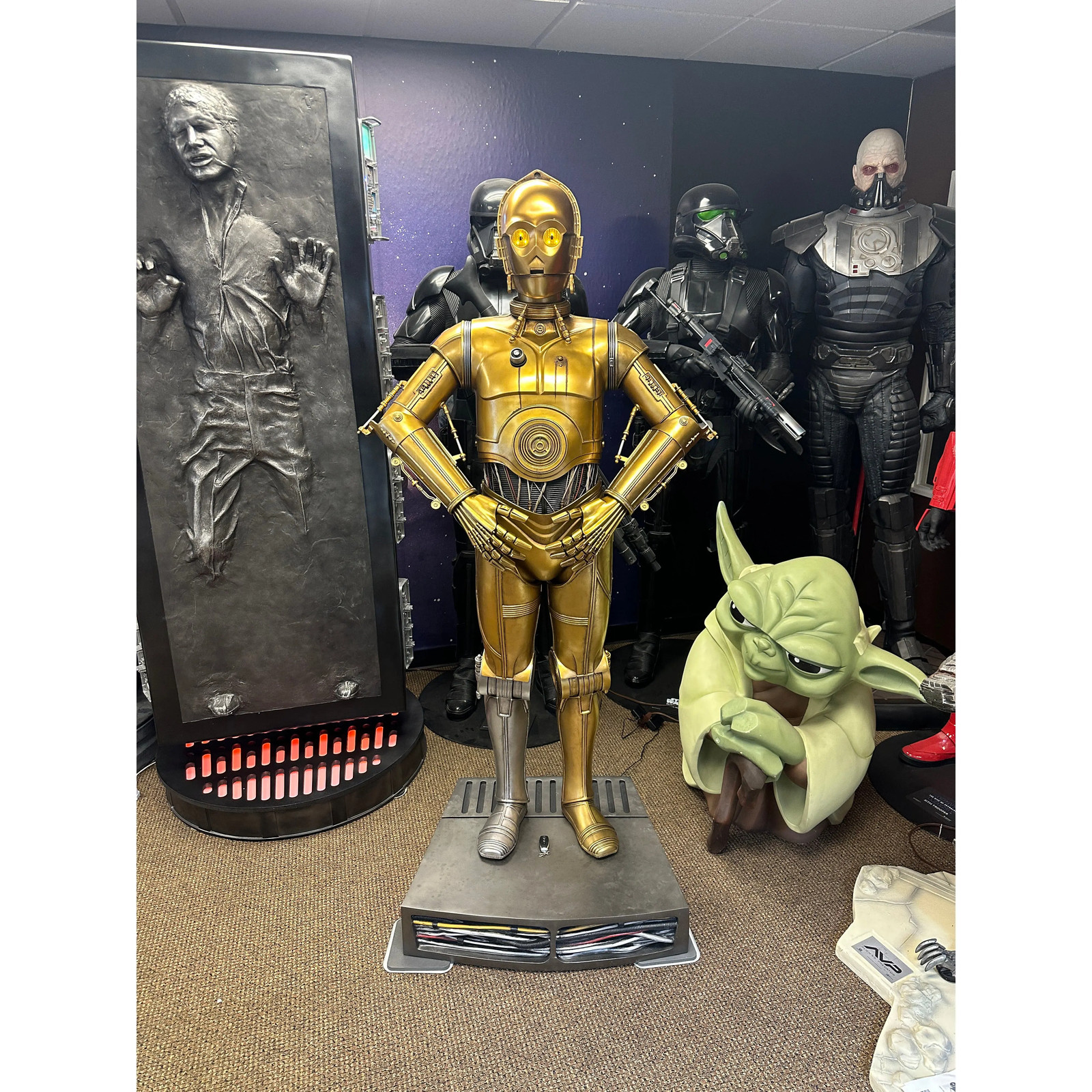 Sideshow Star Wars C-3PO Life Size 1:1 Statue Droid Figure Robot Prop Display Sideshow Star Wars C-3PO Life Size 1:1 Statue Droid Figure Robot Prop Display