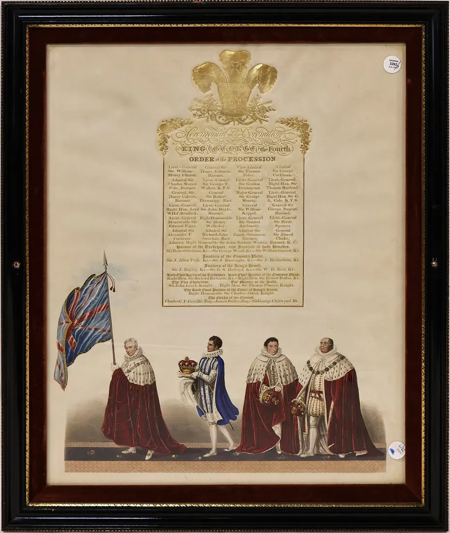 CORONATION OF KING GEORGE IV IN THE ABBEY OF ST. PETER WESTMINSTER - PLATE 2/9