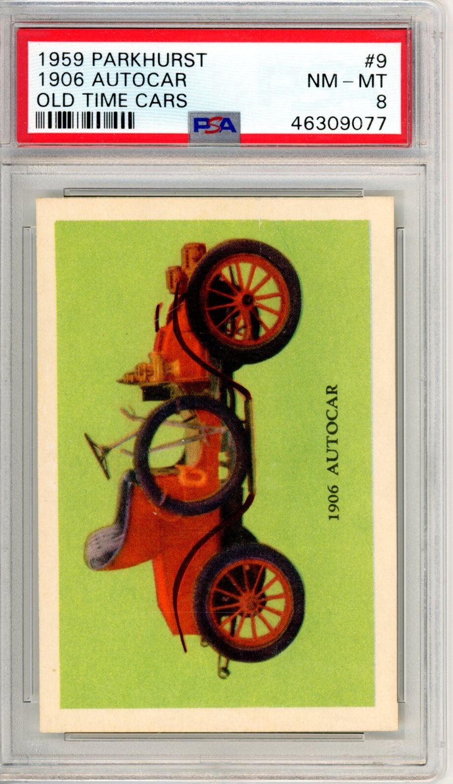 1959 Parkhurst Old Time Cars 1906 Autocar #9 PSA 8 1959 Parkhurst Old Time Cars 1906 Autocar #9 PSA 8