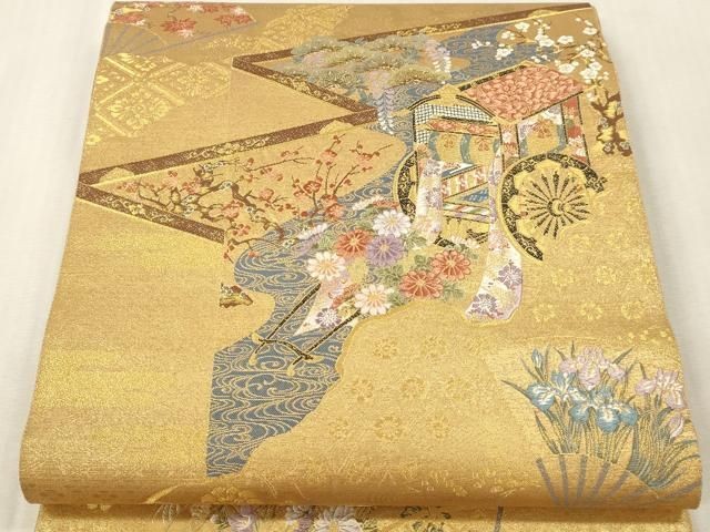 Obi Heiwaya main store Nishijin Nagashima Sei textile Rokutsuu pattern FUKURO O