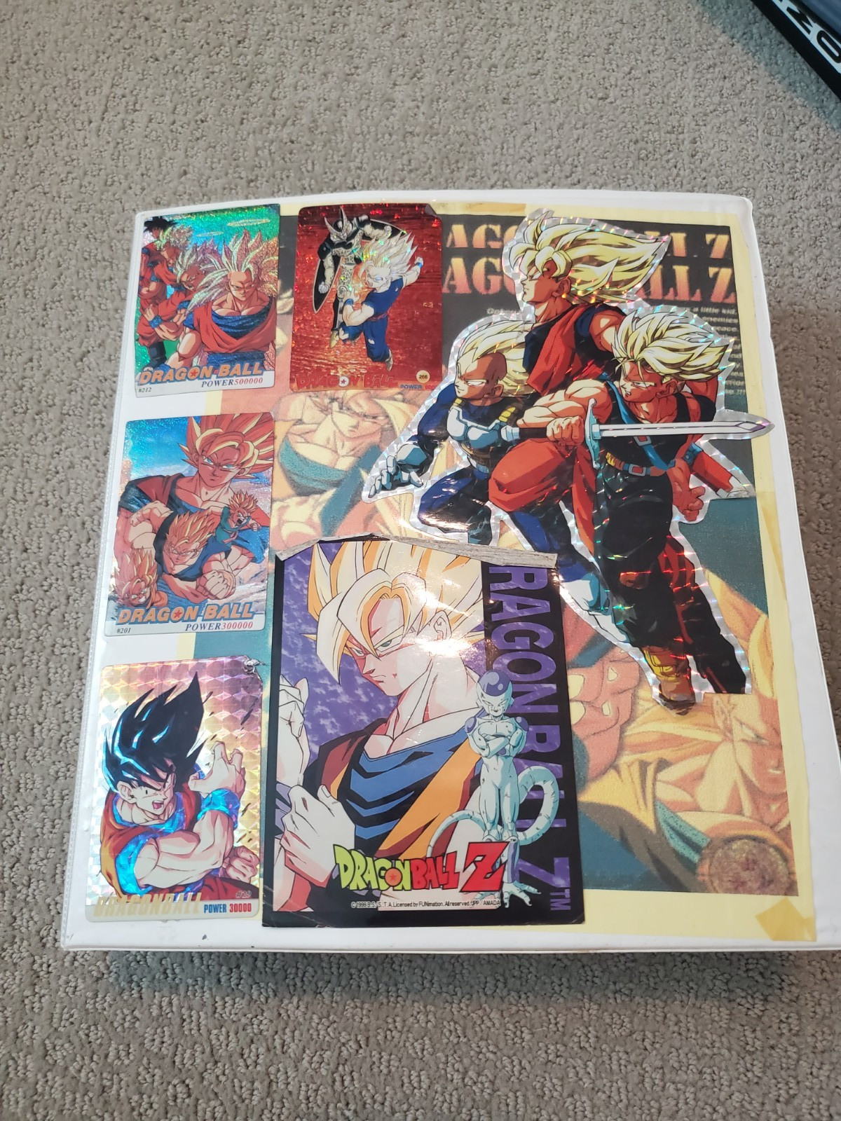 HUGE Dragonball Z card lot, Binder, Stickers etc different brands/sets over 1200
