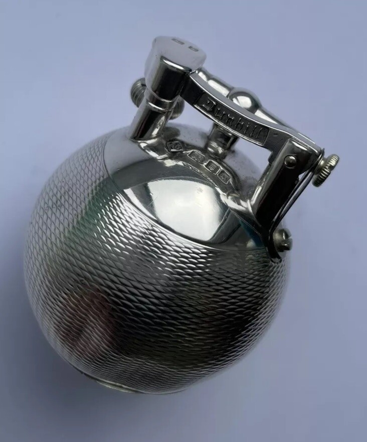 Vintage 1929 STERLING SILVER Dunhill Ball ‘Lift Arm’ Lighter - OVERHAULED