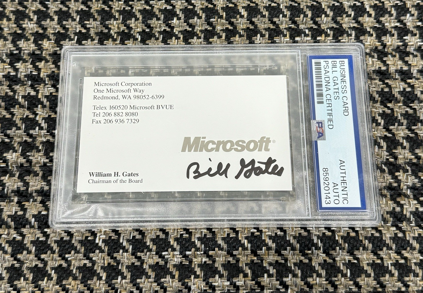 Bill Gates Signed Autograph Offical Authentic Business Card PSA/DNA Encapsulated Bill Gates Signed Autograph Offical Authentic Business Card PSA/DNA Encapsulated