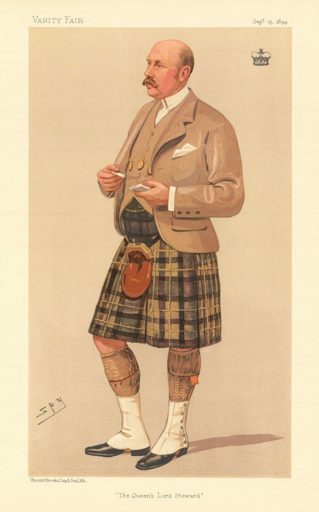 VANITY FAIR SPY CARTOON Marquess of Breadalbane 'The Queen's Lord Steward' 1894 VANITY FAIR SPY CARTOON Marquess of Breadalbane 'The Queen's Lord Steward' 1894