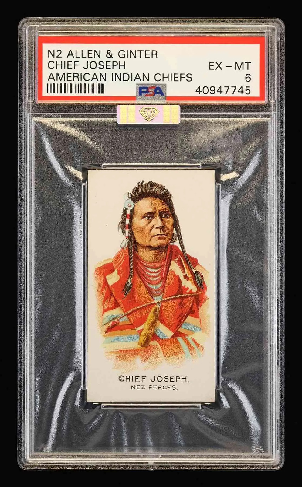 1888 N2 Allen & Ginter American Indian Chiefs Chief Joseph PSA 6 1888 N2 Allen & Ginter American Indian Chiefs Chief Joseph PSA 6