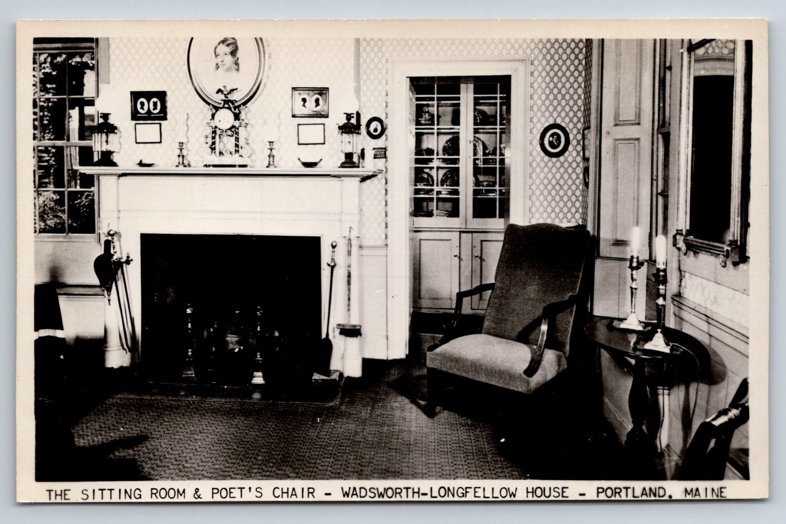 Wadsworth-Longfellow House Sitting Room & Poet's Chair Portland Maine RPPC Wadsworth-Longfellow House Sitting Room & Poet's Chair Portland Maine RPPC